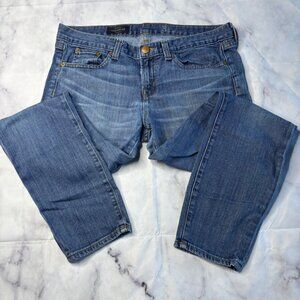 J Crew Toothpick Skinny Slim Jeans Womens Size 31 Ankle Mid Rise p108